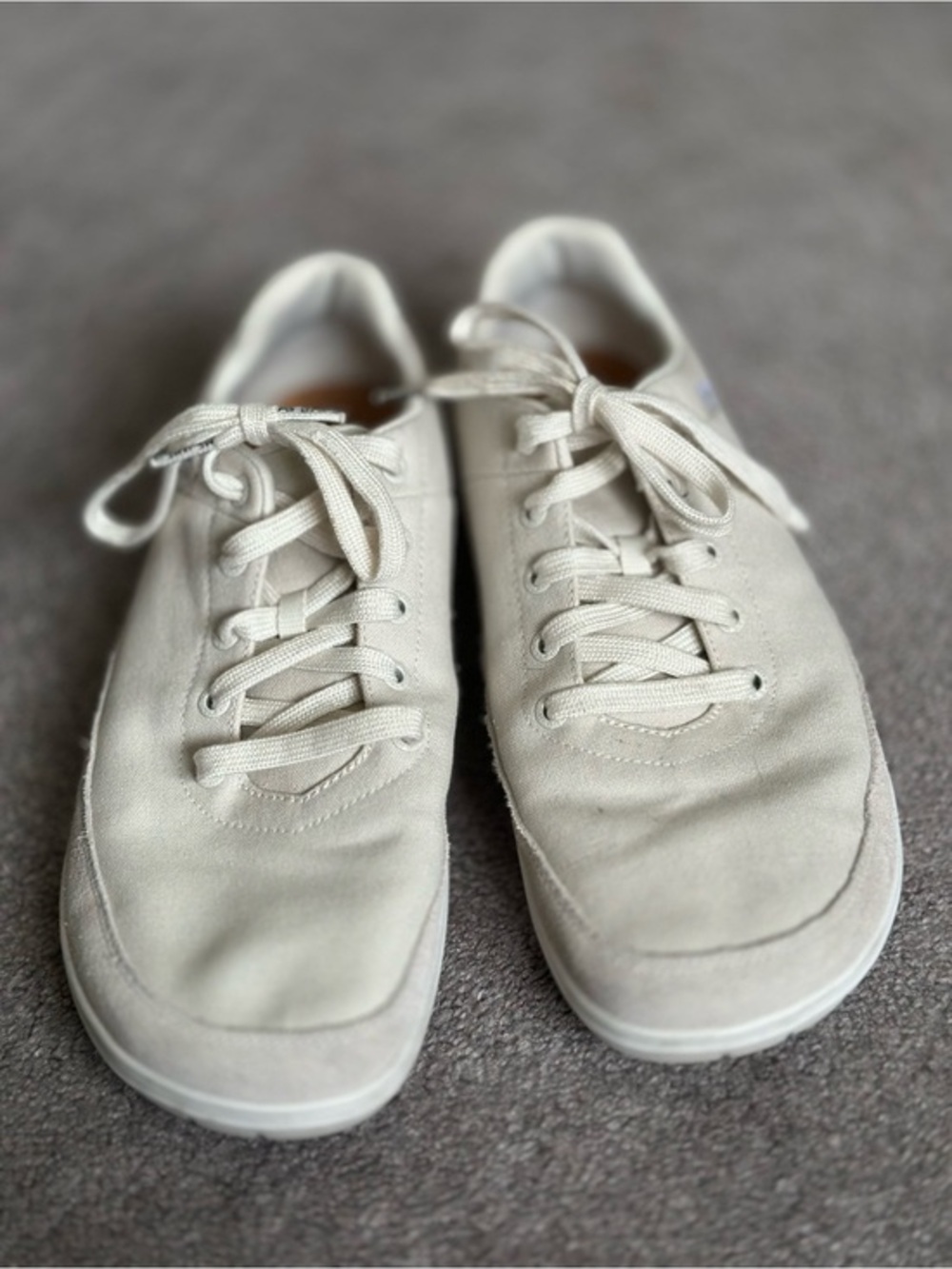 LEMS Chillum Unisex Vanilla Barefoot Lace-Up Canvas Sneakers W11.5 M10
